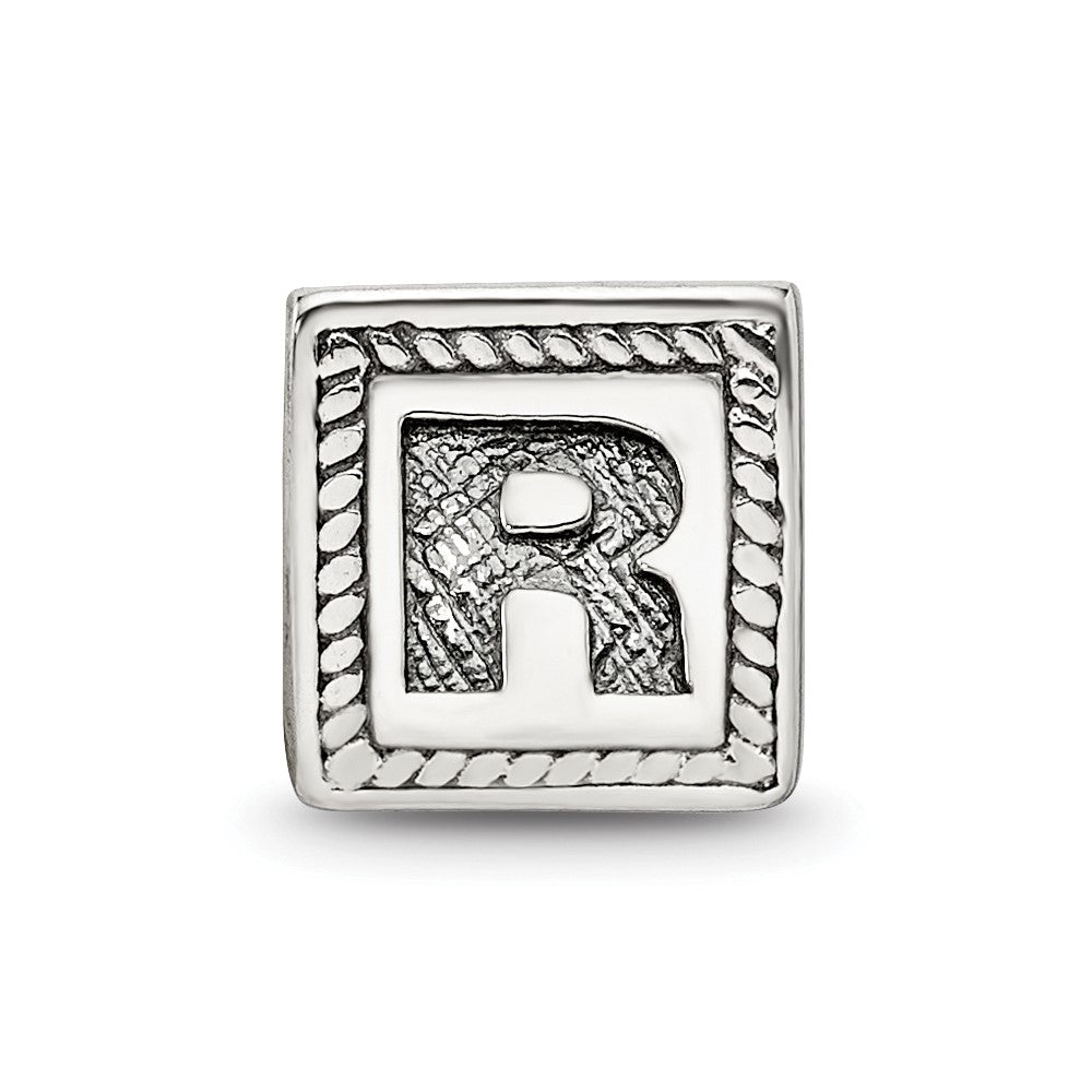 Sterlingsilber Reflections Buchstabe R Dreieck Block Perle