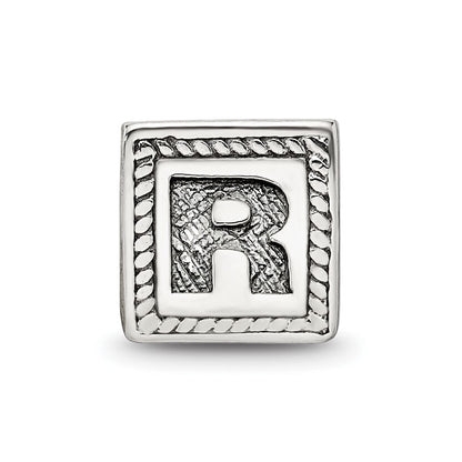 Sterlingsilber Reflections Buchstabe R Dreieck Block Perle