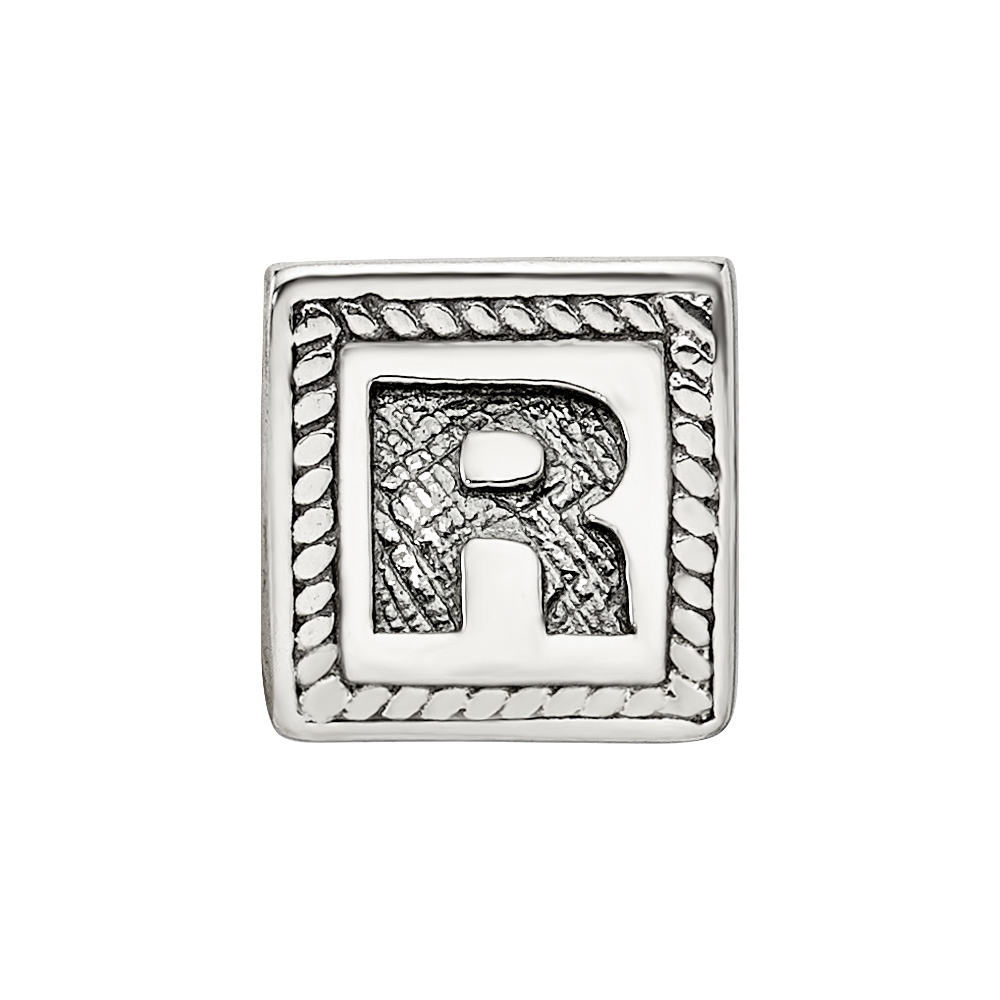 Sterlingsilber Reflections Buchstabe R Dreieck Block Perle