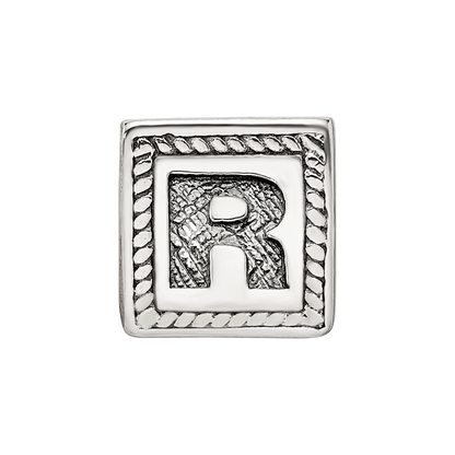 Sterlingsilber Reflections Buchstabe R Dreieck Block Perle