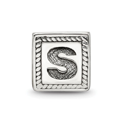 Sterlingsilber Reflections Buchstabe S Dreieck Block Perle