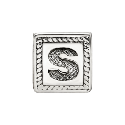 Sterlingsilber Reflections Buchstabe S Dreieck Block Perle