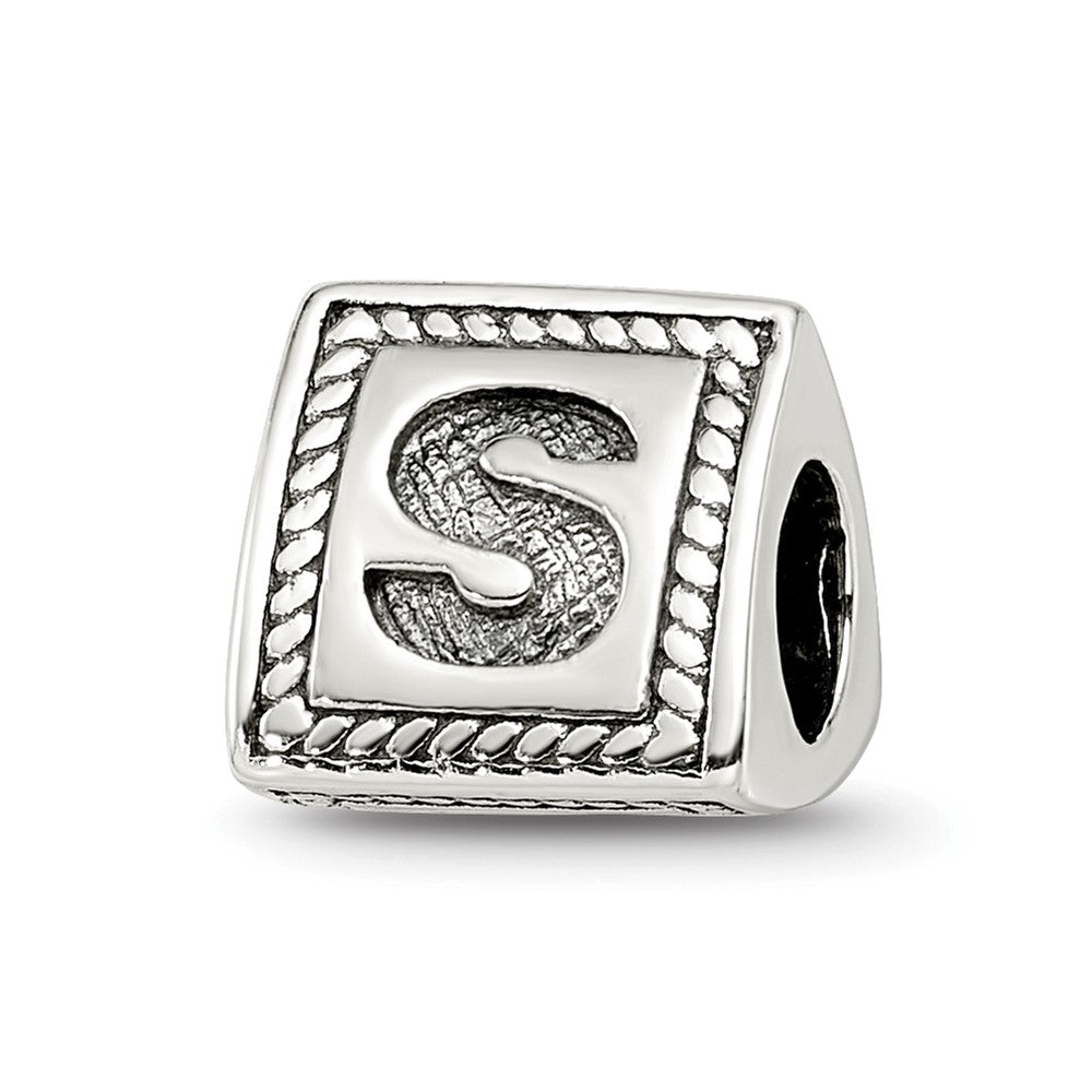 Sterlingsilber Reflections Buchstabe S Dreieck Block Perle