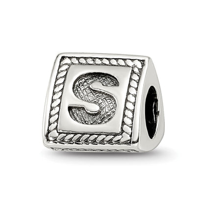 Sterlingsilber Reflections Buchstabe S Dreieck Block Perle