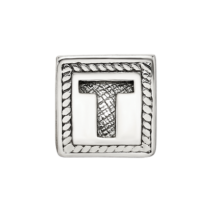 Sterlingsilber Reflections Buchstabe T Dreieck Block Perle