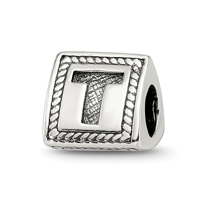 Sterlingsilber Reflections Buchstabe T Dreieck Block Perle