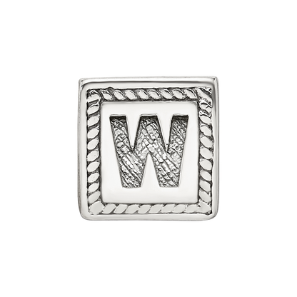 Sterlingsilber Reflections Buchstabe W Dreieck Block Perle