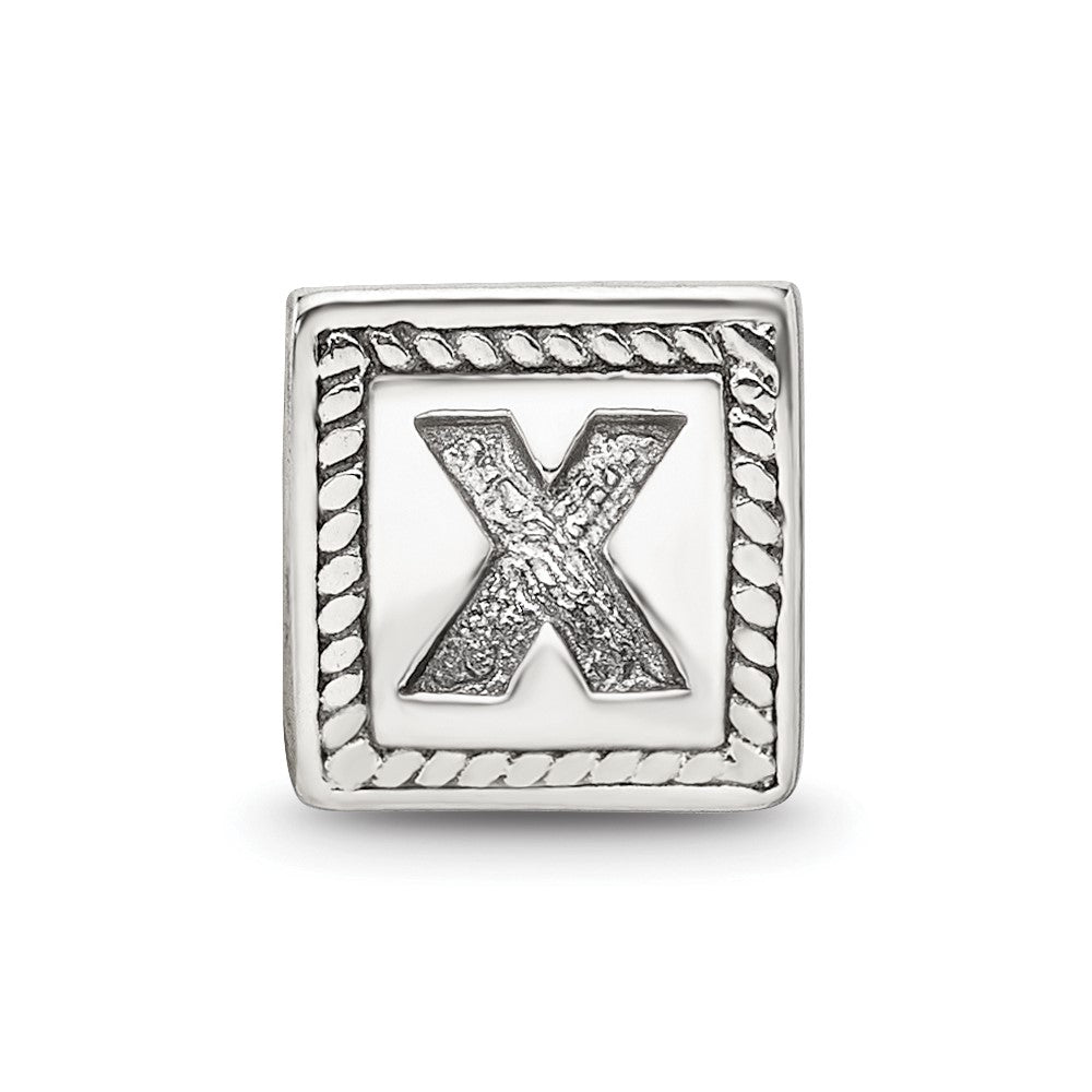 Sterlingsilber Reflections Buchstabe X Dreieck Block Perle