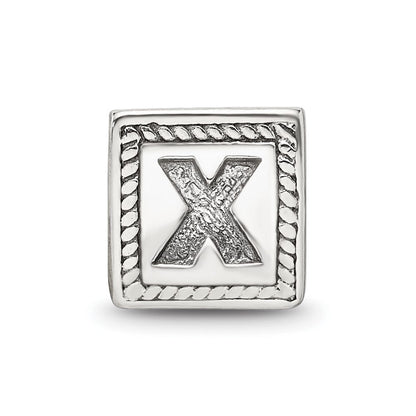 Sterlingsilber Reflections Buchstabe X Dreieck Block Perle