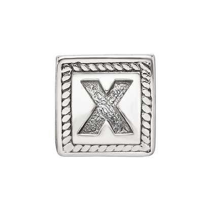 Sterlingsilber Reflections Buchstabe X Dreieck Block Perle