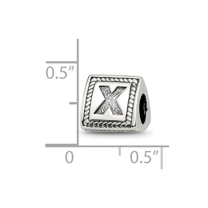 Sterlingsilber Reflections Buchstabe X Dreieck Block Perle