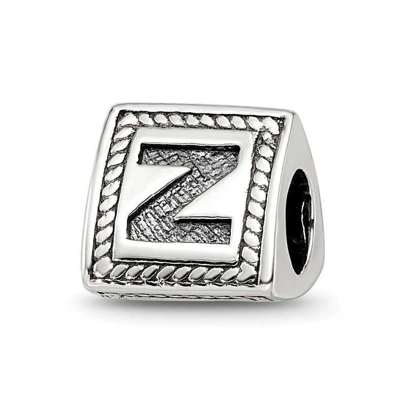 Sterlingsilber Reflections Buchstabe Z Dreieck Block Perle
