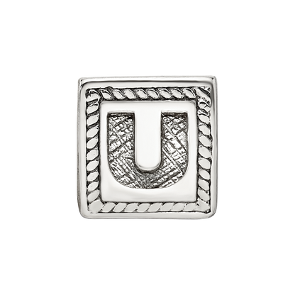 Sterlingsilber Reflections Buchstabe U Dreieck Block Perle