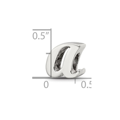 Sterlingsilber Reflections Buchstabe A Schreibschrift Perle