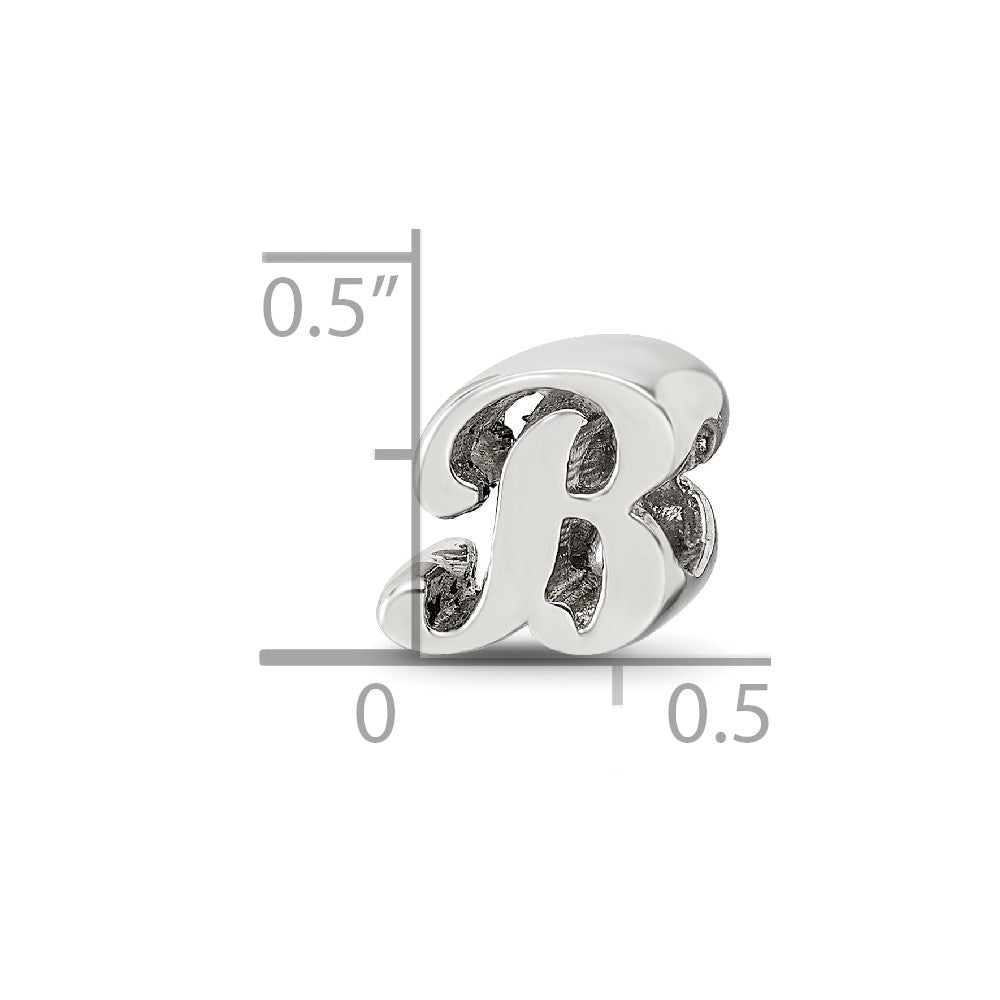 Sterlingsilber Reflections Buchstabe B Schreibschrift Perle