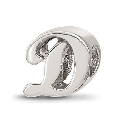 Sterlingsilber Reflections Buchstabe D Schreibschrift Perle