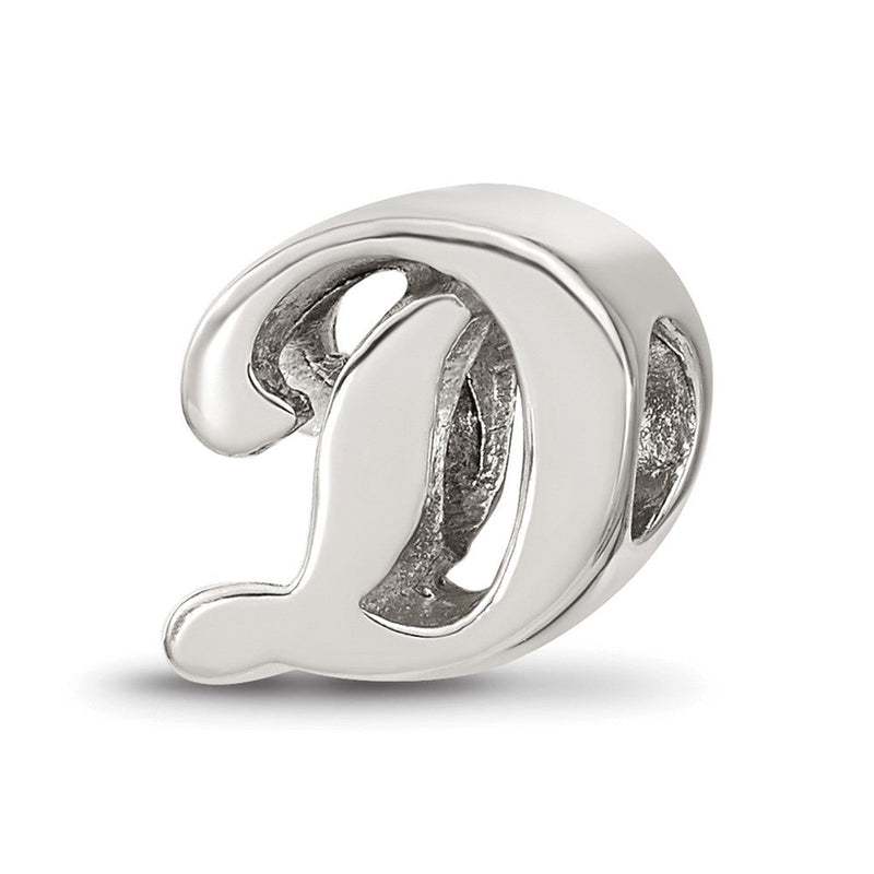 Sterlingsilber Reflections Buchstabe D Schreibschrift Perle