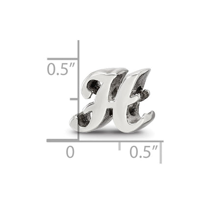 Sterlingsilber Reflections Buchstabe H Schreibschrift Perle