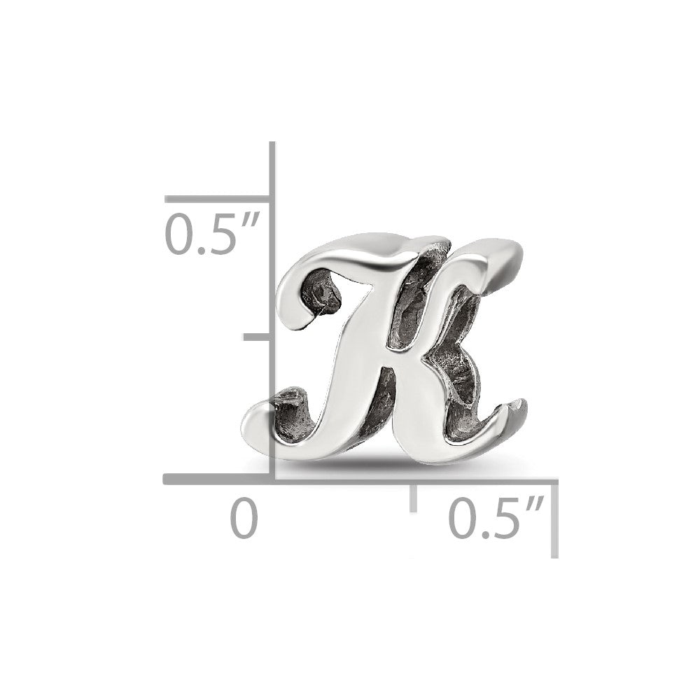 Sterlingsilber Reflections Buchstabe K Schreibschrift Perle