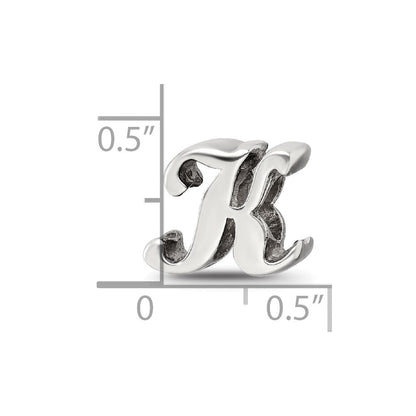 Sterlingsilber Reflections Buchstabe K Schreibschrift Perle