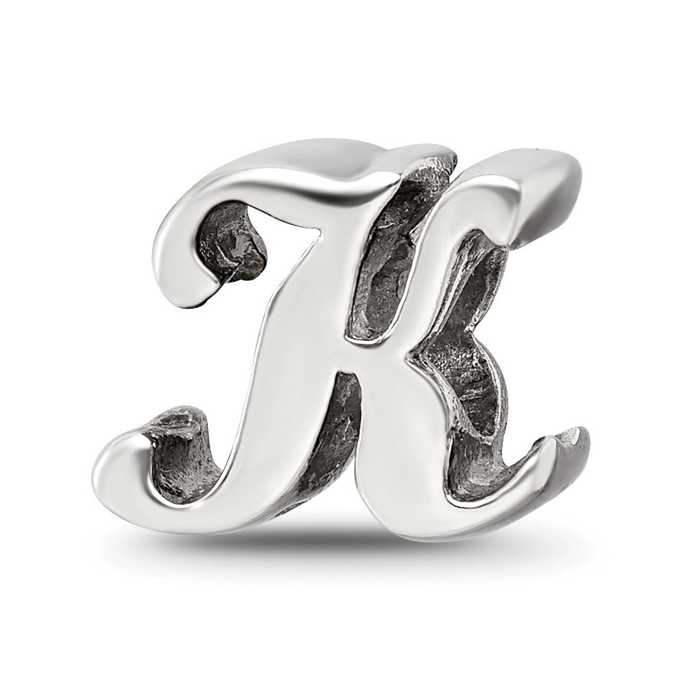 Sterlingsilber Reflections Buchstabe K Schreibschrift Perle