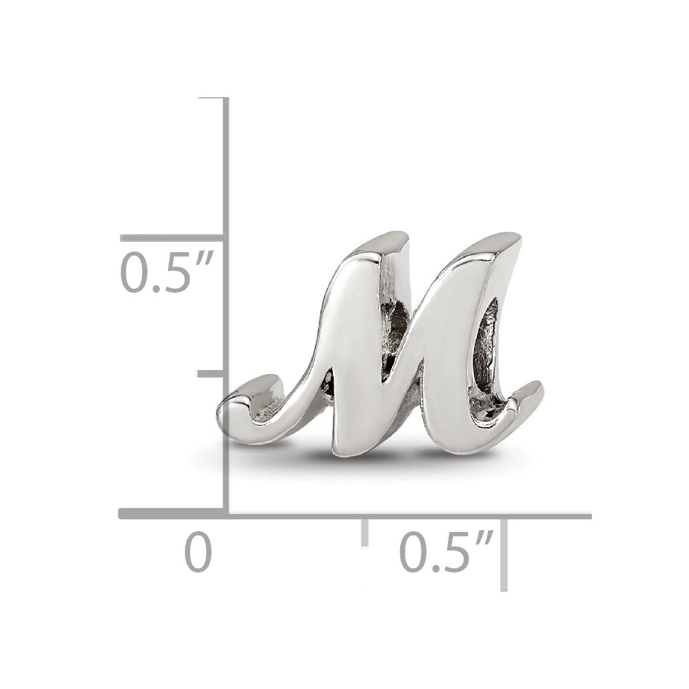 Sterlingsilber Reflections Buchstabe M Schreibschrift Perle