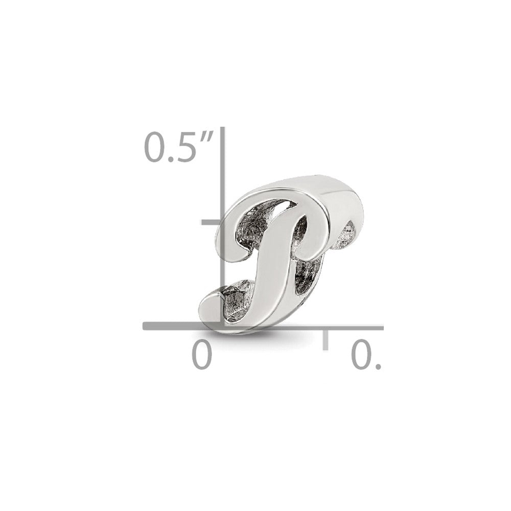 Sterlingsilber Reflections Buchstabe P Schreibschrift Perle