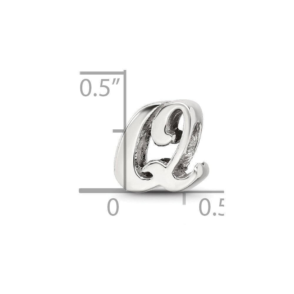 Sterlingsilber Reflections Buchstabe Q Schreibschrift Perle