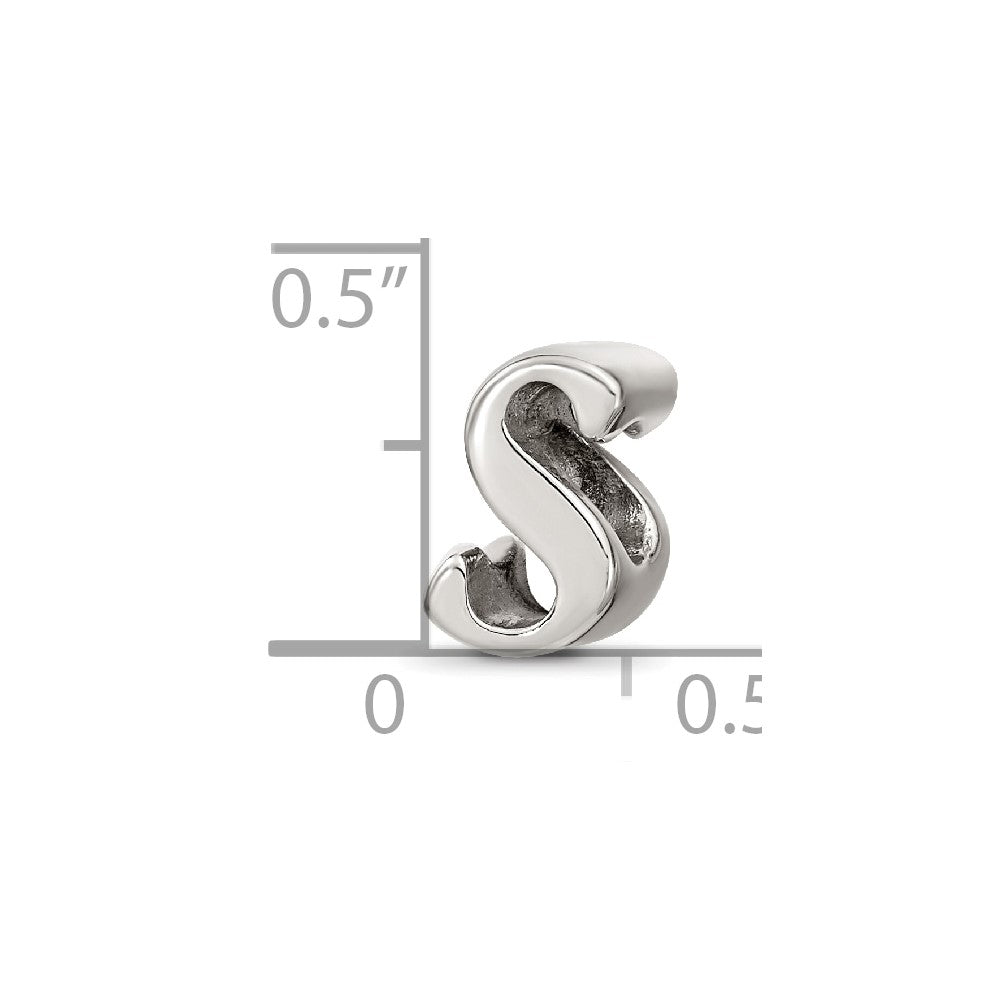 Sterlingsilber Reflections Buchstabe S Schreibschrift Perle