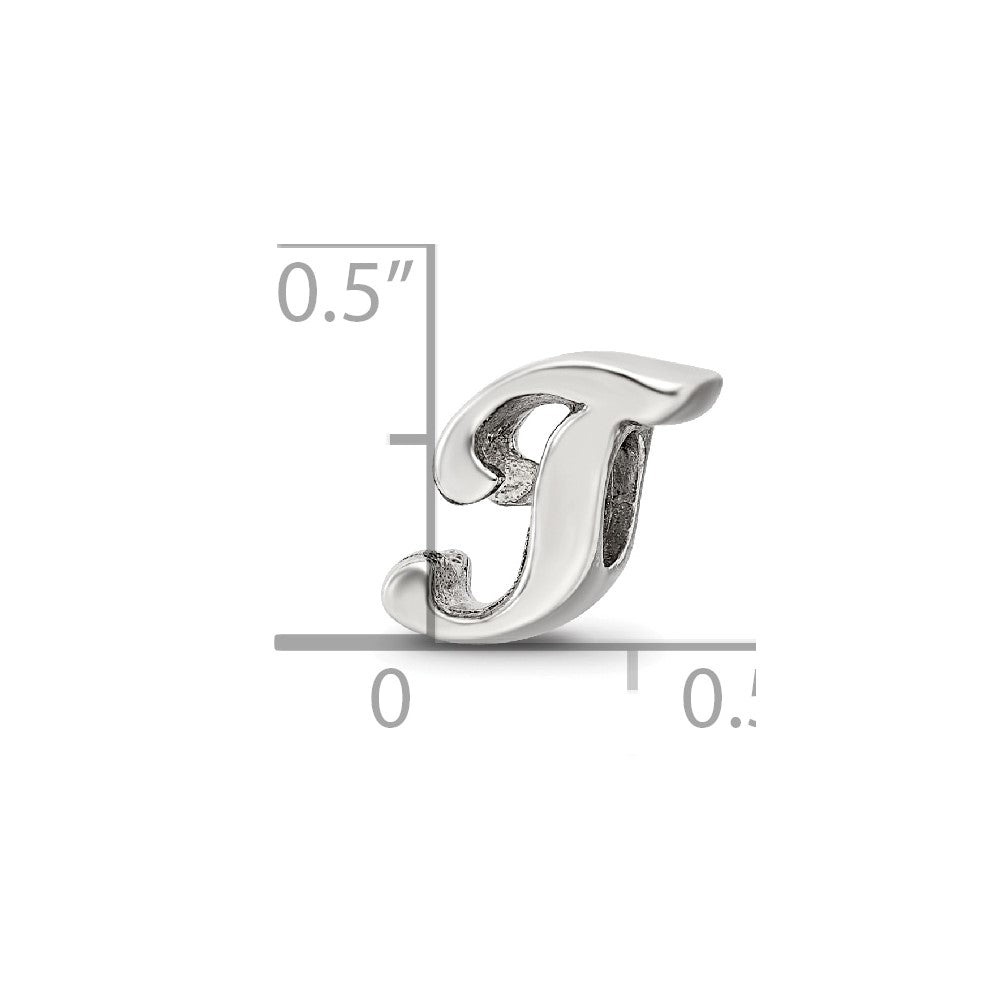 Sterlingsilber Reflections Buchstabe T Schreibschrift Perle