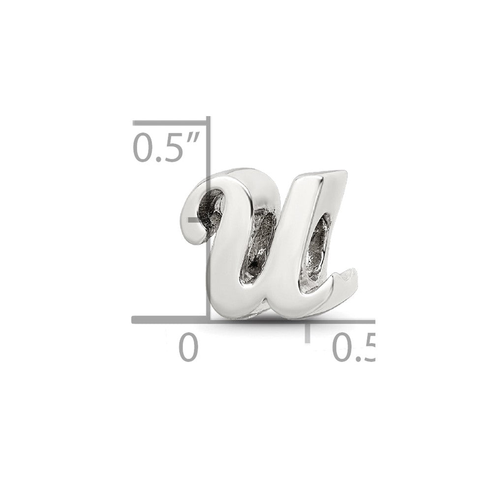 Sterlingsilber Reflections Buchstabe U Schreibschrift Perle