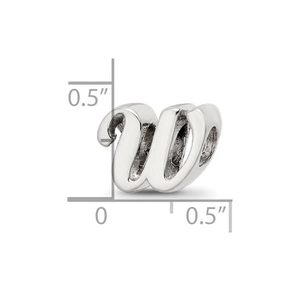 Sterlingsilber Reflections Buchstabe W Schreibschrift Perle