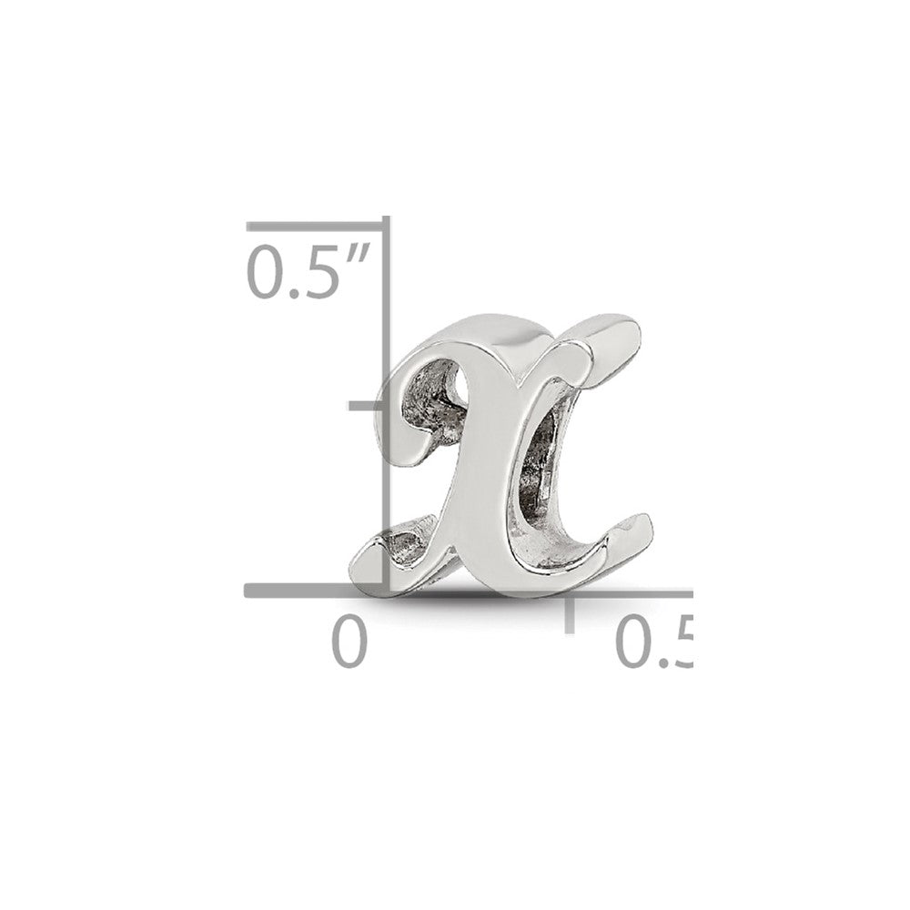 Sterlingsilber Reflections Buchstabe X Schreibschrift Perle