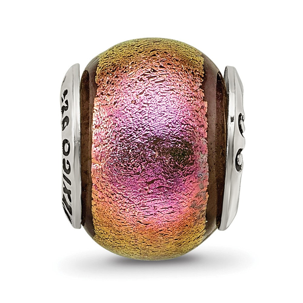 Sterlingsilber Reflections Rosa Dichroic Glas Perle