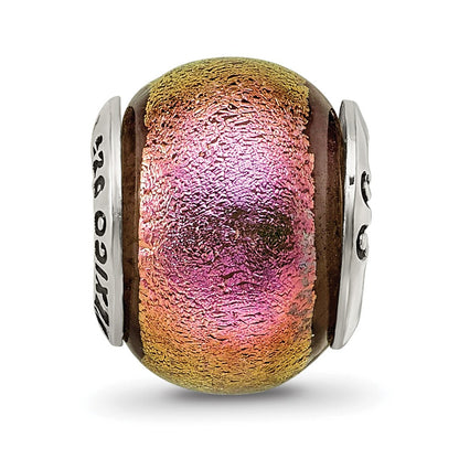 Sterlingsilber Reflections Rosa Dichroic Glas Perle