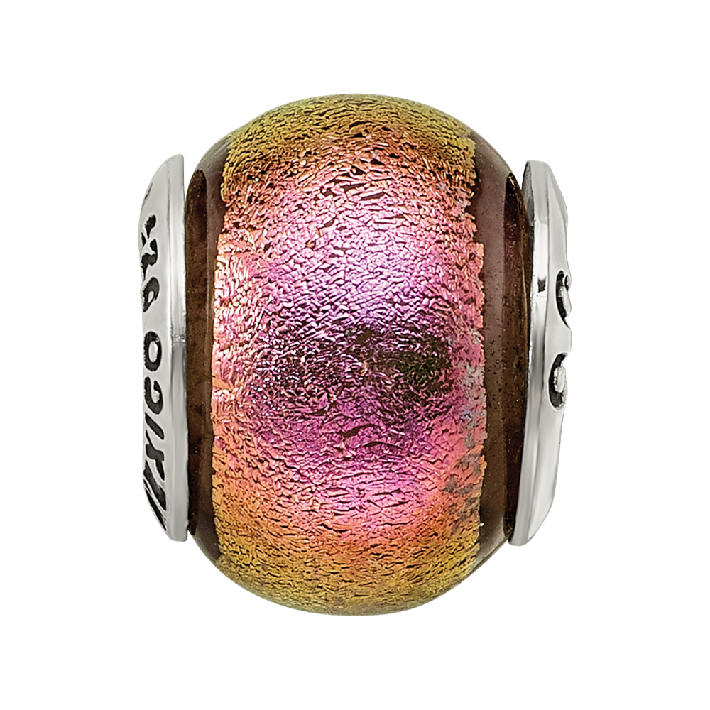 Sterlingsilber Reflections Rosa Dichroic Glas Perle