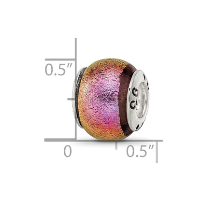 Sterlingsilber Reflections Rosa Dichroic Glas Perle