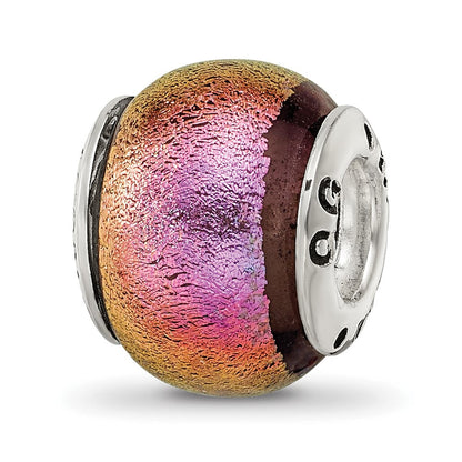Sterlingsilber Reflections Rosa Dichroic Glas Perle