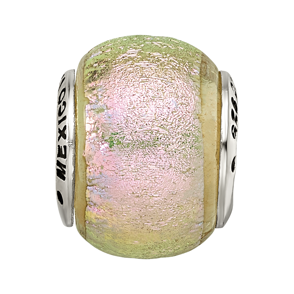 Sterlingsilber Reflections Rosa Dichroic Glas Perle