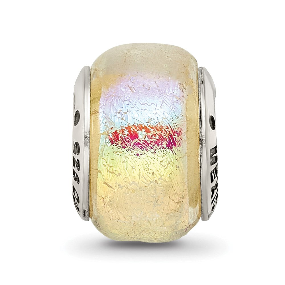 Sterlingsilber Reflections Regenbogen Dichroic Glas Perle