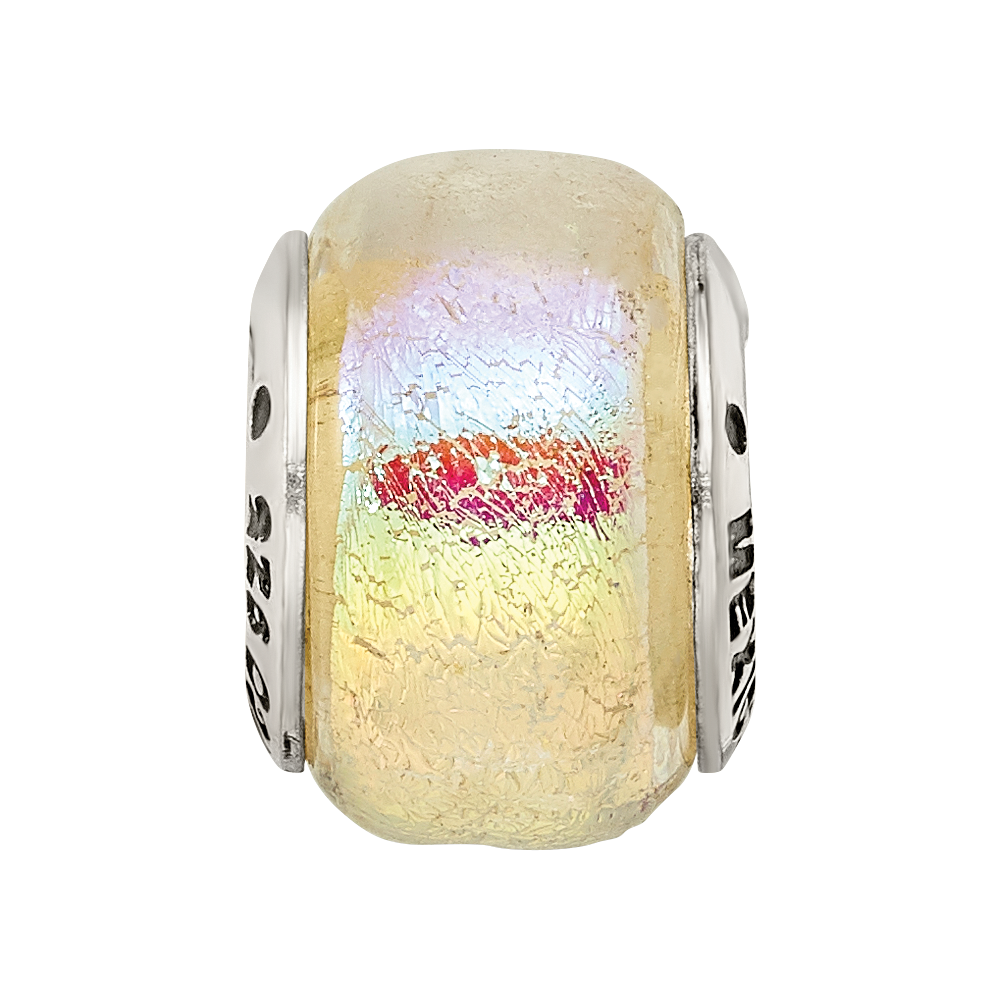 Sterlingsilber Reflections Regenbogen Dichroic Glas Perle