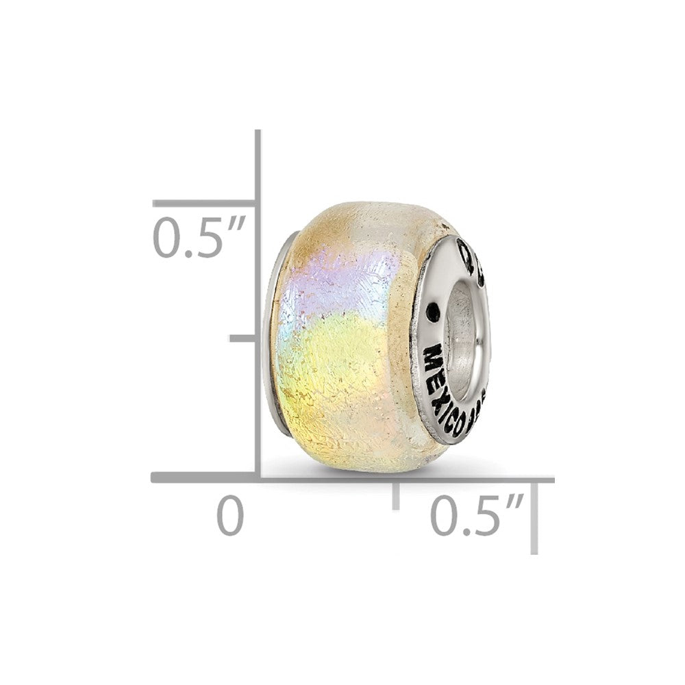 Sterlingsilber Reflections Regenbogen Dichroic Glas Perle