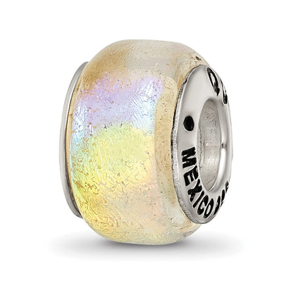 Sterlingsilber Reflections Regenbogen Dichroic Glas Perle