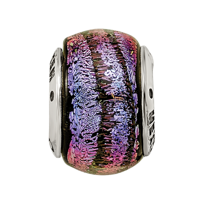 Sterlingsilber Reflections Lila Dichroic Glas Perle
