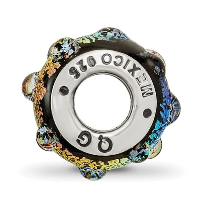 Sterlingsilber Reflections Regenbogen Dichroic Glas Perle