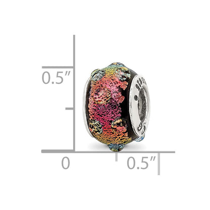 Sterlingsilber Reflections Regenbogen Dichroic Glas Perle