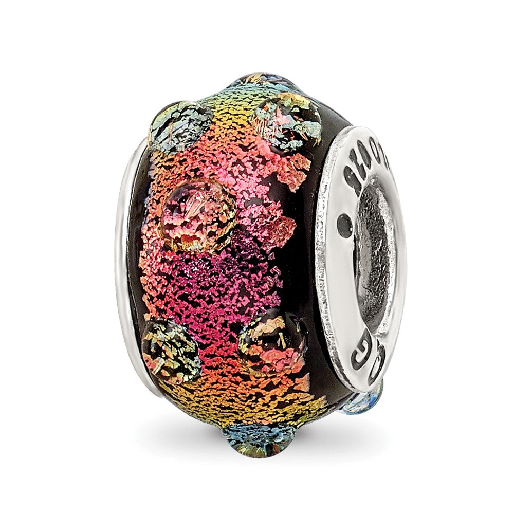 Sterlingsilber Reflections Regenbogen Dichroic Glas Perle