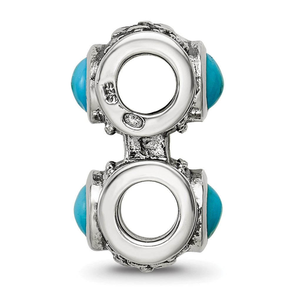 Sterlingsilber Reflections Türkis Connector Perle