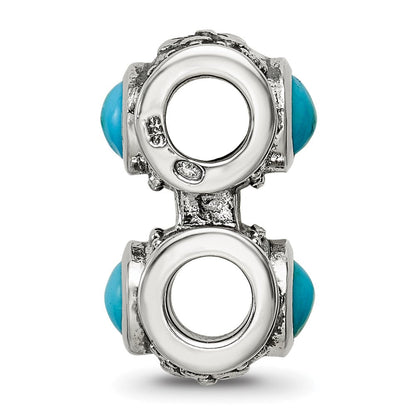 Sterlingsilber Reflections Türkis Connector Perle