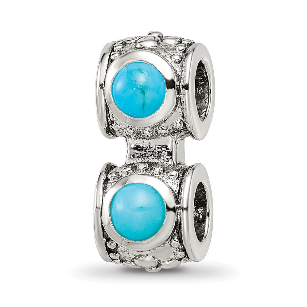 Sterlingsilber Reflections Türkis Connector Perle